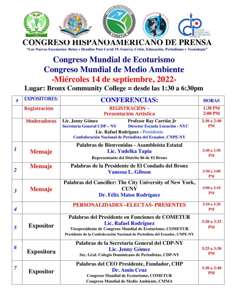 2- Miercoles 14 - Programa COMETUR 2022-1