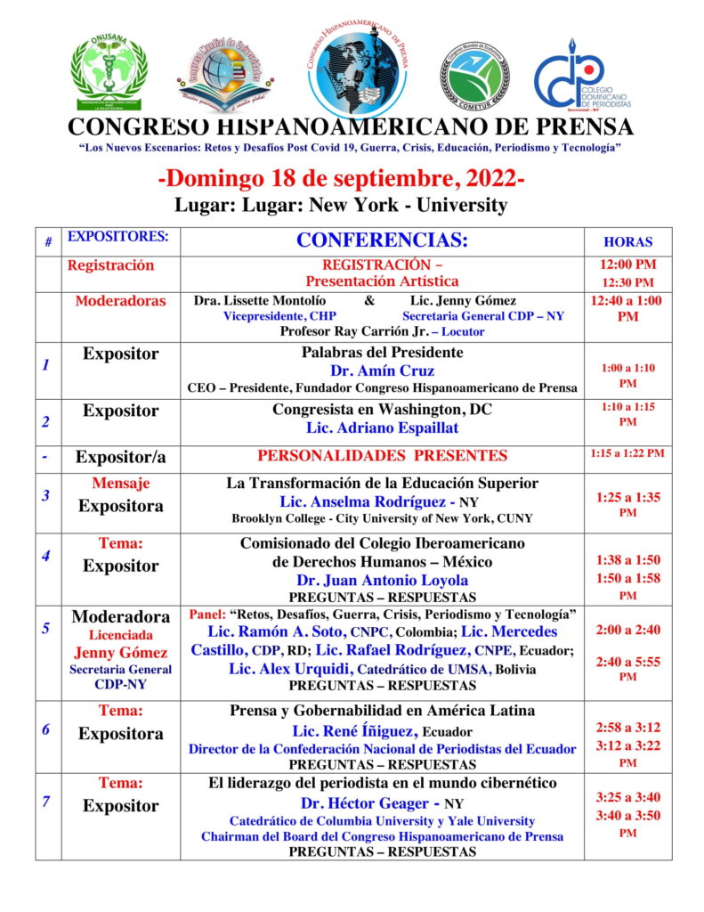 5- Domingo 18 - Programa CHP-1