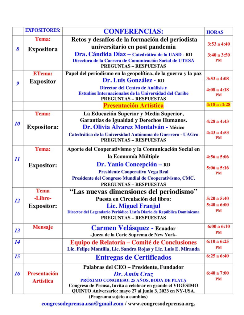 5- Domingo 18 - Programa CHP-2
